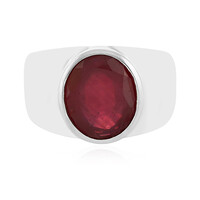 Anello da uomo in argento con Rubino del Madagascar