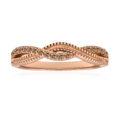 Anello in oro con Diamante Rose de France SI1 di Argyle