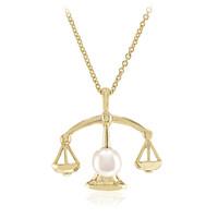 Collana in argento con Perla d'Acqua Dolce Bianca