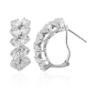 Orecchini in argento con Topazio Bianco