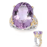 Anello in argento con Ametista Rose de France (Gems en Vogue)