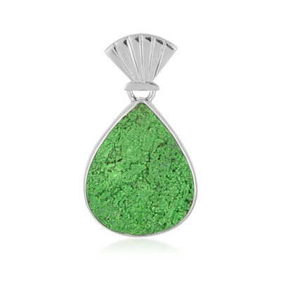 Ciondolo in argento con Uvarovite (Bali Barong)