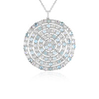 Collana in argento con Pietra di Luna Arcobaleno (KM by Juwelo)
