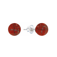 Orecchini in argento con Diaspro Rosso