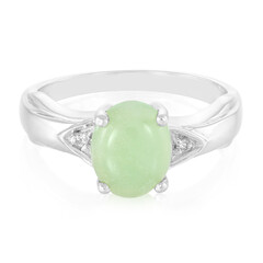 Anello in argento con Crisoprasio Imperiale