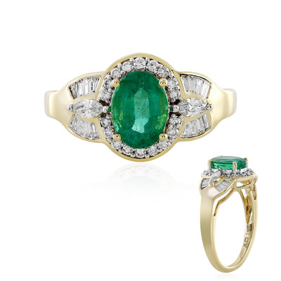 Anello in oro con Smeraldo Zambia AAA (D'vyere)