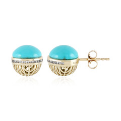 Orecchini in oro con Turchese Sleeping Beauty (Ornaments by de Melo)