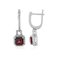 Orecchini in argento con Zircone Mogano