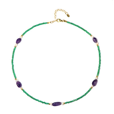Collana in argento con Onice Verde