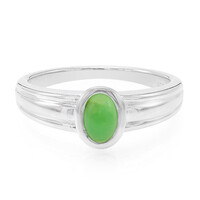 Anello in argento con Crisoprasio Imperiale