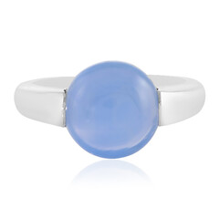 Anello in argento con Calcedonio