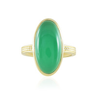 Anello in argento con Calcedonio Verde