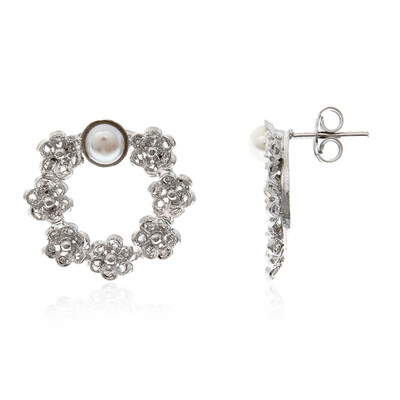 Orecchini in argento con Perla di Acqua Dolce (Joias do Paraíso)