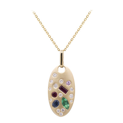 Collana in oro con Smeraldo Zambia AAA (Adela Gold)