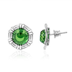 Orecchini in argento con Ambra Verde Colombiana