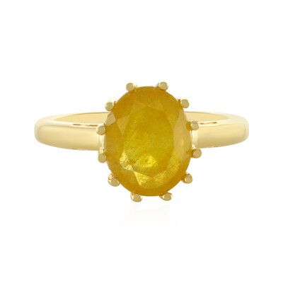 Anello in argento con Zaffiro Giallo del Madagascar