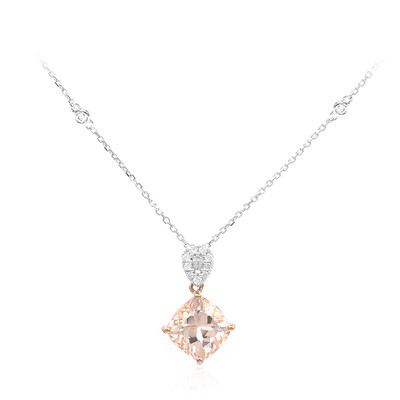 Collana in oro con Morganite AAA