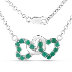 Collana in argento con Smeraldo Brasiliano