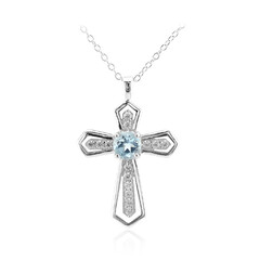 Collana in argento con Topazio Blu Cielo