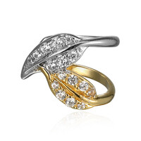 Orecchini a cerchio con clip in argento con Zircone