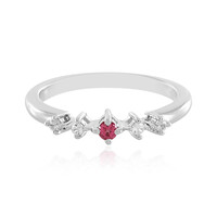 Anello in argento con Spinello Rosa