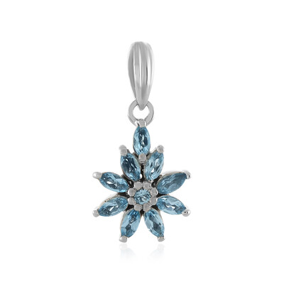 Ciondolo in argento con Topazio Blu Svizzero
