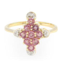 Anello in oro con Zaffiro Padparadscha (non riscaldato) (AMAYANI)