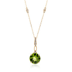 Collana in oro con Peridoto Dashihe  (CIRARI)
