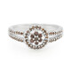 Anello placcato in platino con Diamante Fancy