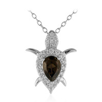 Collana in argento con Quarzo Fumè