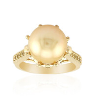Anello in oro con Perla Dorata dei Mari del Sud Kabira (TPC)