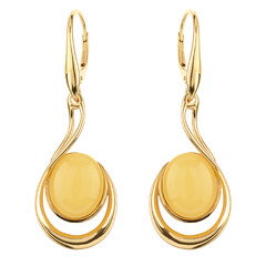 Orecchini in argento con Ambra Milky Baltica