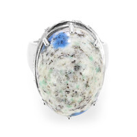 Anello in argento con Azzurrite del K2