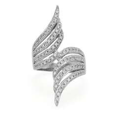 Anello in argento con Zaffiro Bianco