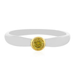 Anello in oro con Diamante Giallo I3