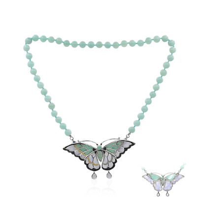 Collana in argento con Agata Blu Lace (Dallas Prince Designs)