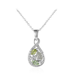 Collana in argento con Ametista Verde