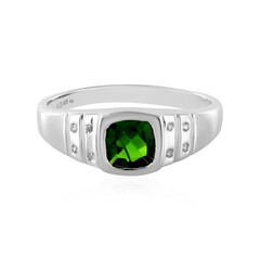 Anello in argento con Diopside Russo