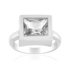 Anello in argento con Topazio Bianco