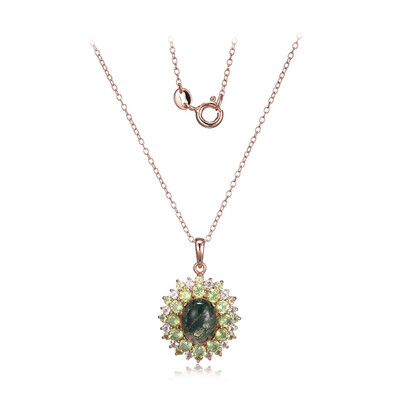 Collana in argento con Agata Muschiata