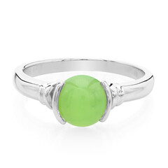 Anello in argento con Crisoprasio Imperiale