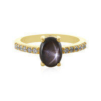 Anello in argento con Zaffiro Stellato Nero