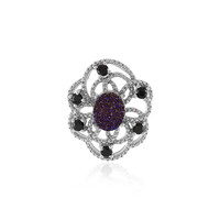 Ciondolo in argento con Agata Glitter Lavanda