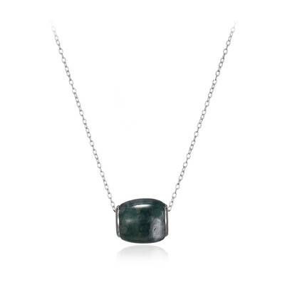 Collana in argento con Agata Muschiata
