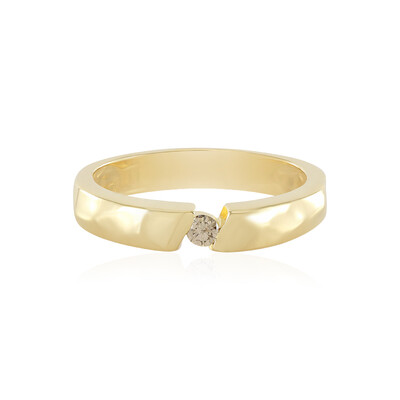 Anello in argento con Diamante Cioccolato I2