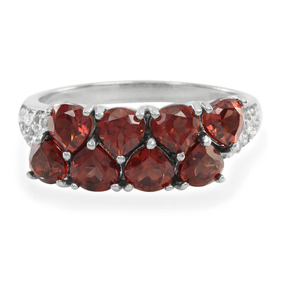 Anello in argento con Granato Mozambico
