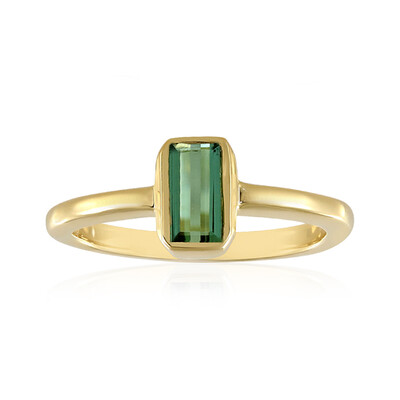 Anello in argento con Tormalina Verde di Benedito(Adela Silber)