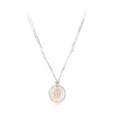 Collana in oro con Diamante Rosa I1 (CIRARI)