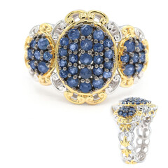 Anello in argento con Zaffiro Blu (Gems en Vogue)