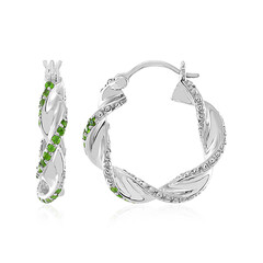 Orecchini in argento con Diopside Russo